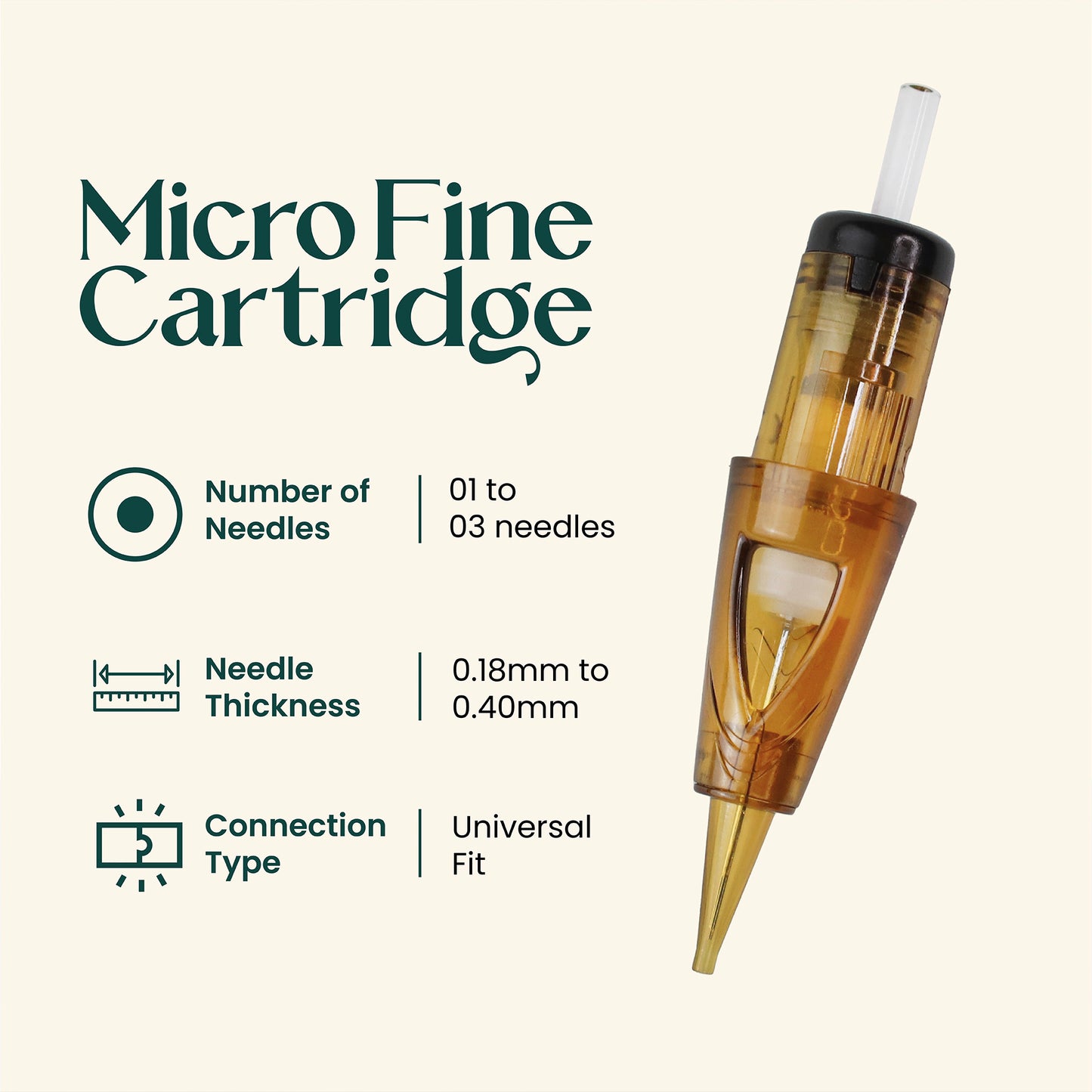 CARTUCHO MICRO FINE - 1 a 3 Agulhas - 20UND